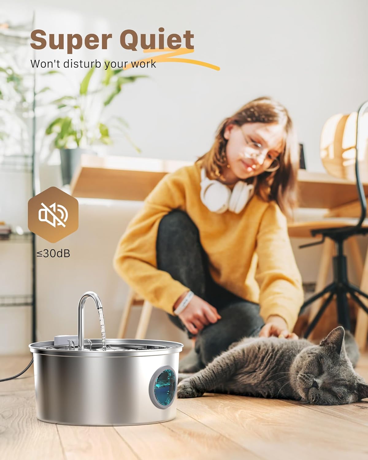 Cat Water Fountain with Pump